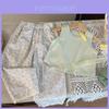 Trendiges Koreanisches Sommer-Zweiteiler-Outfit für Mädchen Baumwoll-Tanktop und Blumenhosen-Set