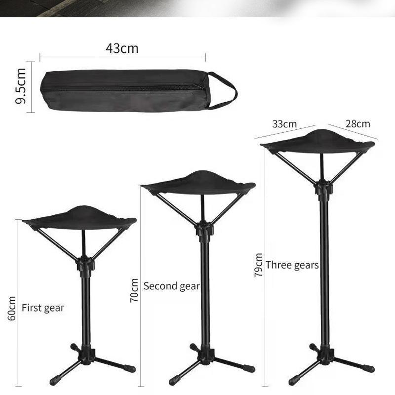 Outdoor Campinghocker Angelhocker Warteschlangehocker, faltbarer tragbarer Hocker
