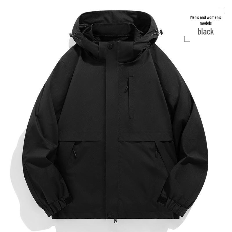 Three-in-One Waterproof Jacket: Heat-Sealed, Detachable, Unisex, Short-Sleeved, for Mountaineering and Sports, Two-Piece Set.