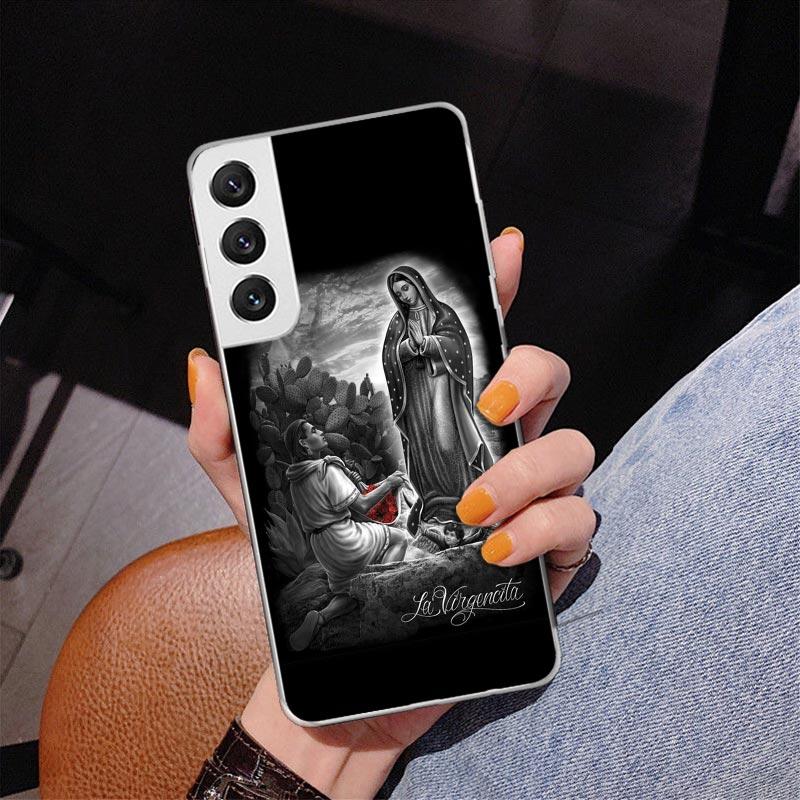 Virgin De Guadalupe Virgen Mary Phone Case For Samsung Galaxy S24 S25 Edge S26 Ultra S23 S22 S21 Plus S20 FE + Personalized Prin