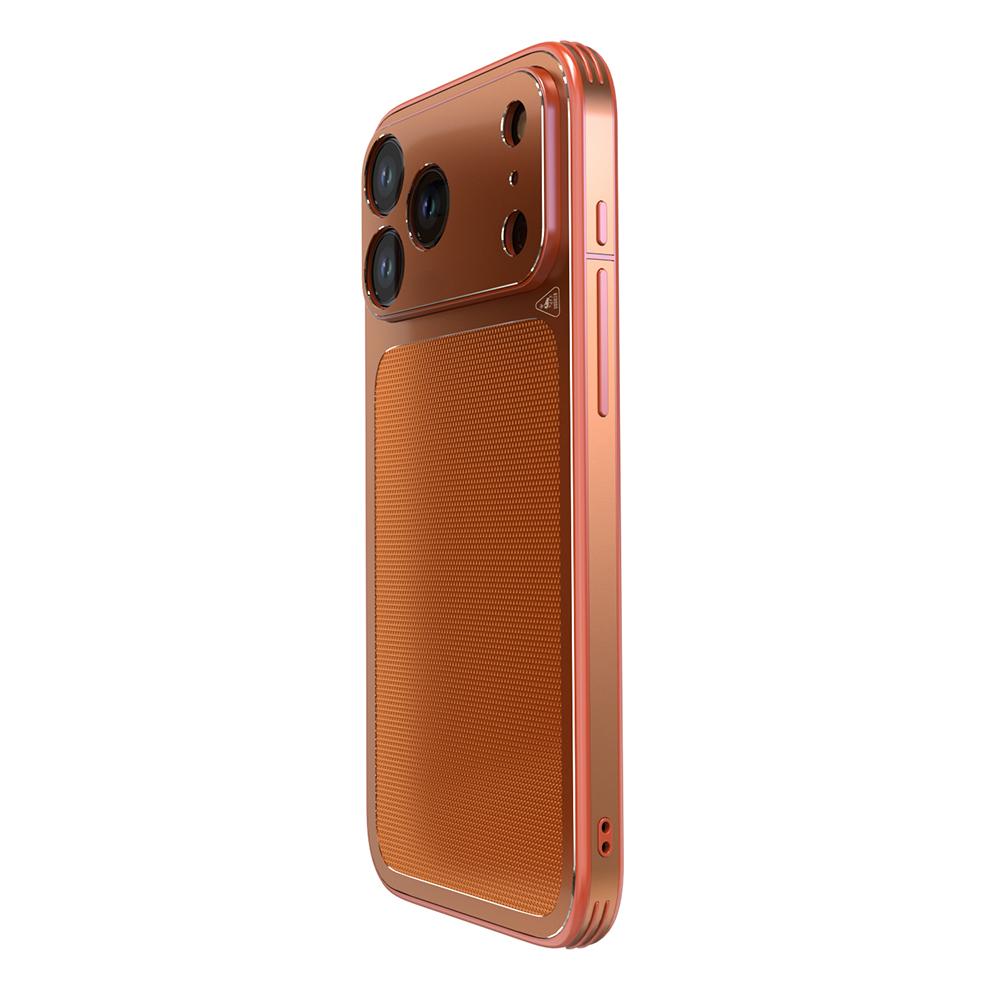 LUPHIE Для iPhone 17 Pro Max Чехол Ультратонкий Металлический Задняя Крышка Телефона Текстурированный Дизайн