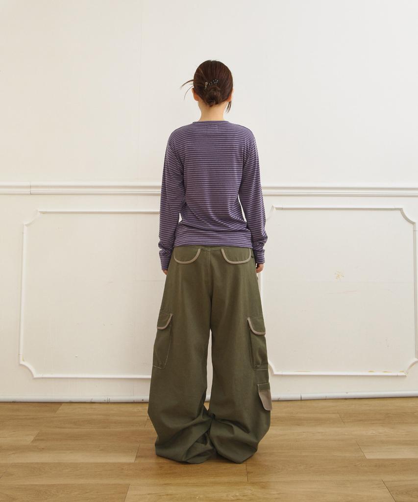 Tansanmageunesyum Juyoung X Tansan Wide Ringer Cargo Pants (Khaki)