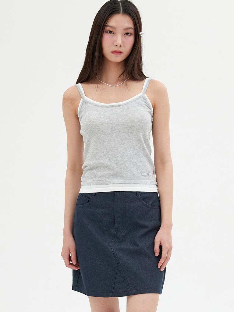 Elssibeui Layered Sleeveless Knit Top_Gray