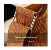 2025 New Trendy Women's Solid Color Corduroy Shoulder/Crossbody Bag - Small Square Design