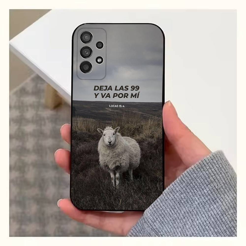 Spanish Bible Jesus Verse Phone For Samsung S25,S24,S23,S22,S20,S21,S10,Ultra,Plus,Lite,FE,Soft Silicone Black Cover