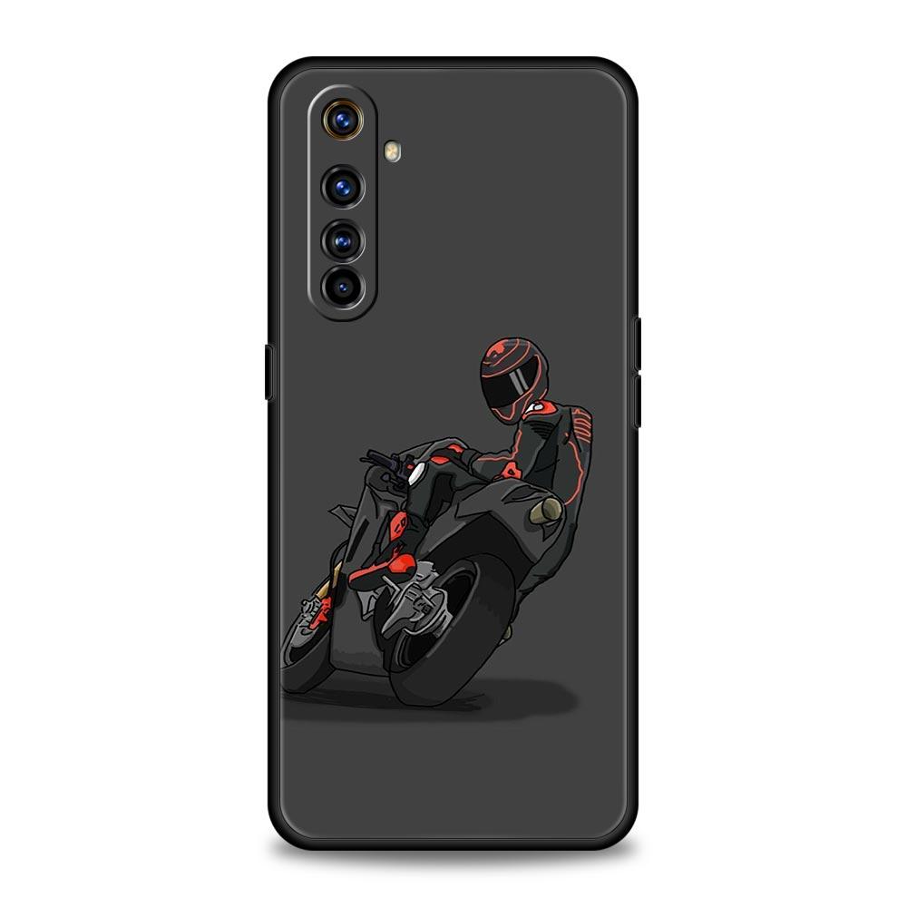 Moto Cross Motorcycle Sports Case For Realme 12 11 10 9 8 5G 7 6 GT5 GT3 GT2 Pro C21 C25 C35 For Realme GT Neo 2 3 3T 5 Cover
