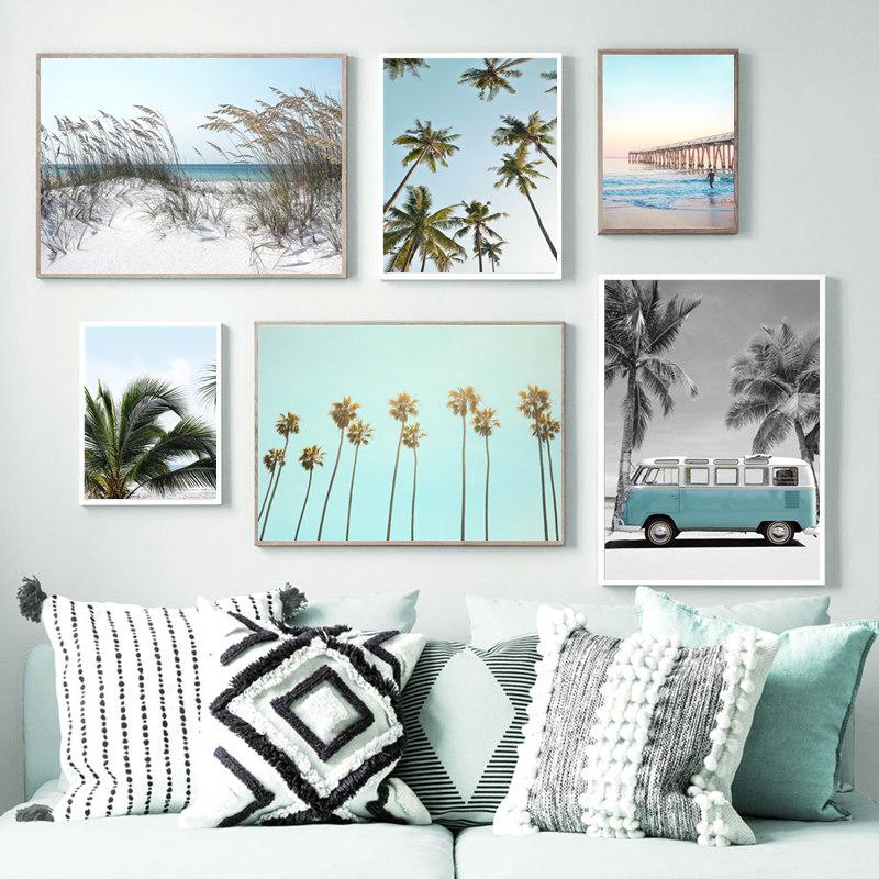 Palm Coast Landscapes Canvas Paintings Room Decor Wall Art Posters and Prints Nordic Living Room Wall Posters Pictures Cuadros