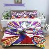 Three-piece cartoon Ultraman Tiga printed bedding set,(1*Duvet Cover + 2*Pillowcase, Without Core) suitable for bedroom use.