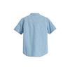 Levis Solid Color Single-Breasted Fitted Short Sleeve Shirt Men Shirts Light-Blue A5722-0008