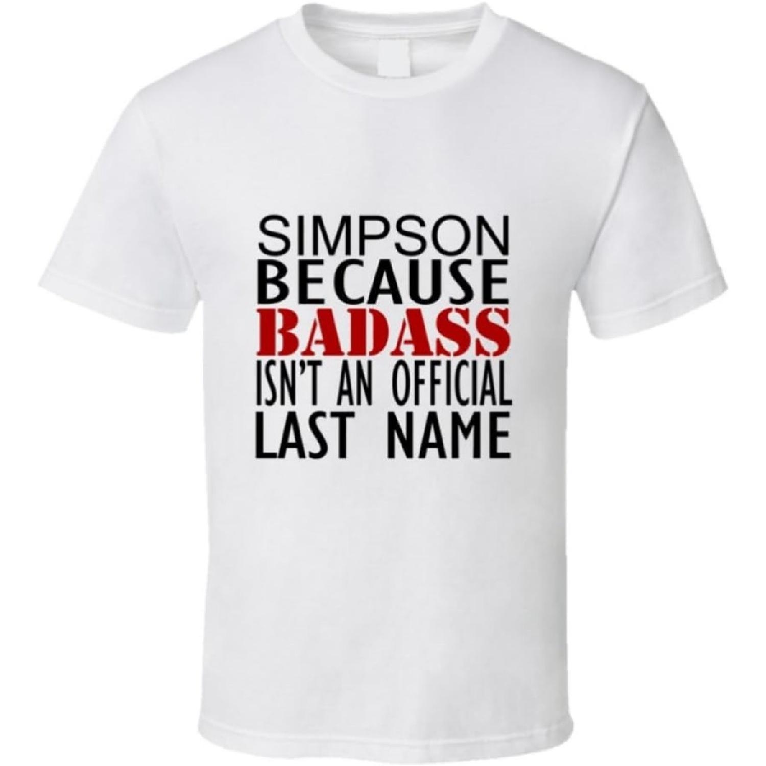 Симпсоны Потому что Крутой Не Официальная Фамилия Семейная Футболка L Белый S