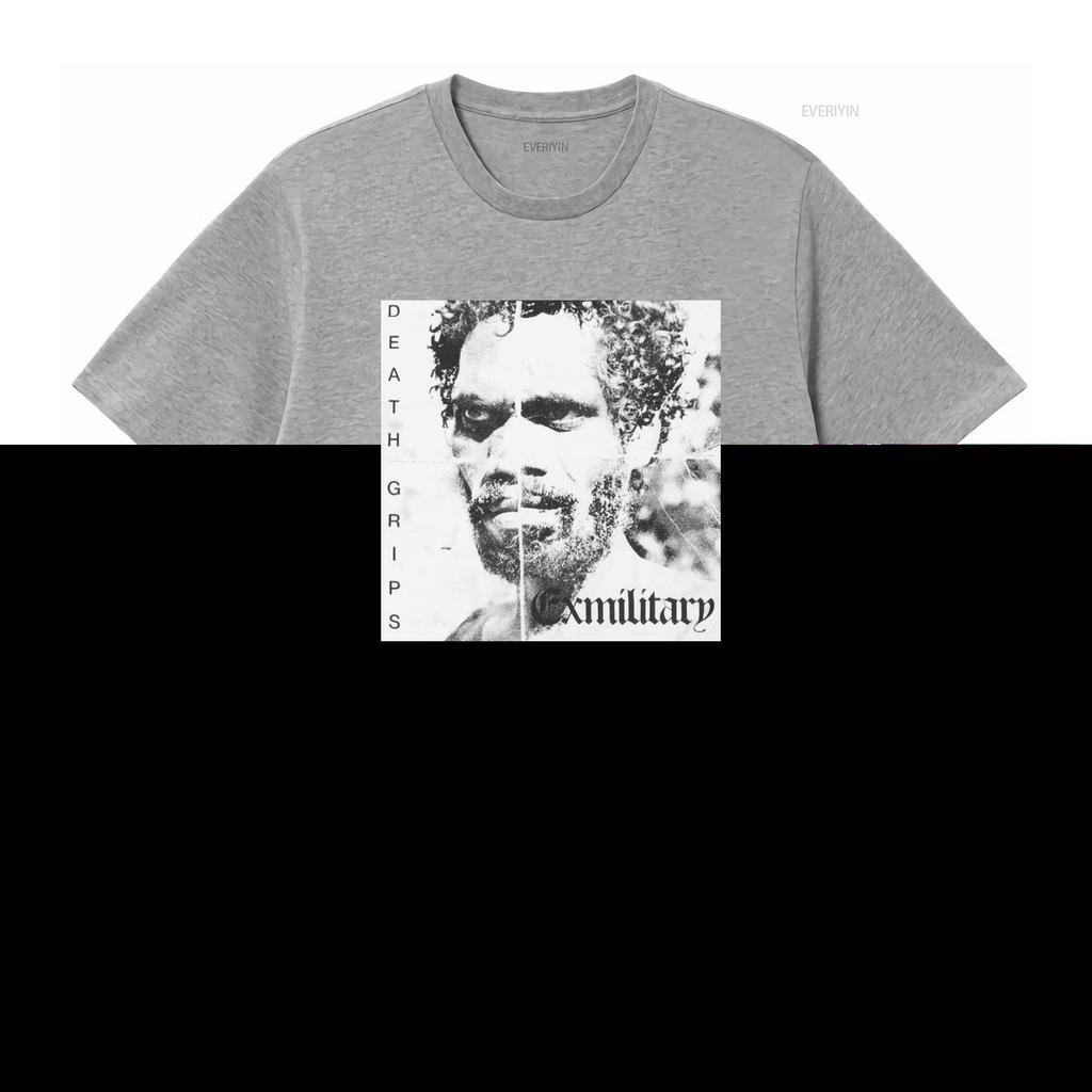 DEATH GRIPS Exmilitary T Shirt Vintage Style Unique Design Perfect for Music Fans vintage Washed Slightly Stylish streetwear