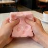 Pink Cheese Squeeze Toy Soft Plastic Texture Cheese Squeeze Block for Adults Kids Office Travel Anxiety Relaxation A2UB