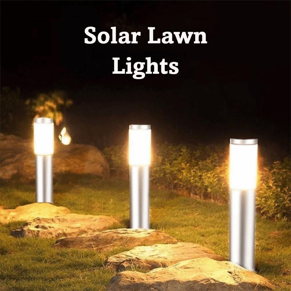 Stainless Steel Solar Garden Lights IP65 Rated Bollard Light Solar Lamp  Garden Lighting