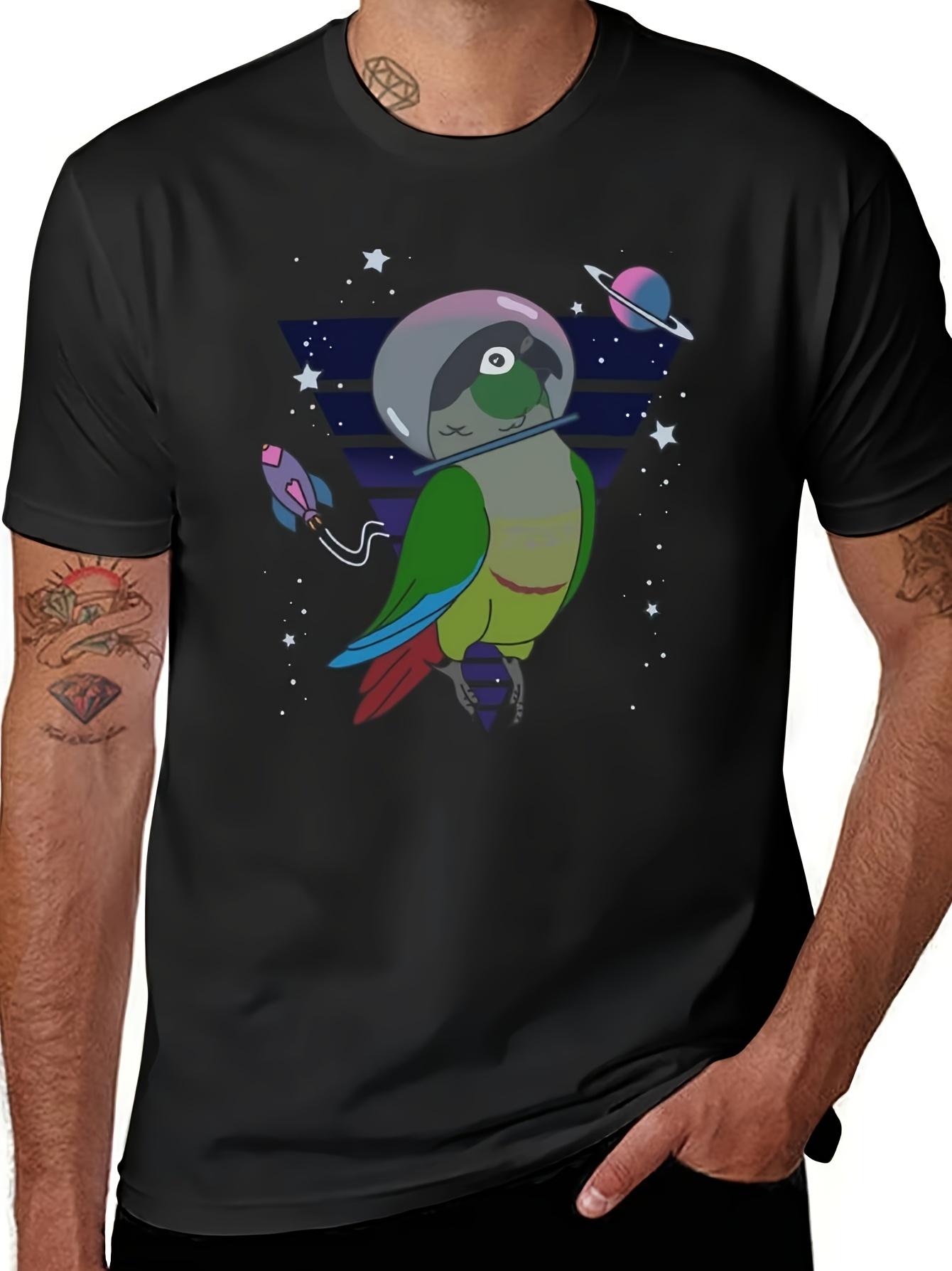 

Long Sleeve T-Shirt y2k Space Birb Astronaut Cheeked Black/Green 3XL