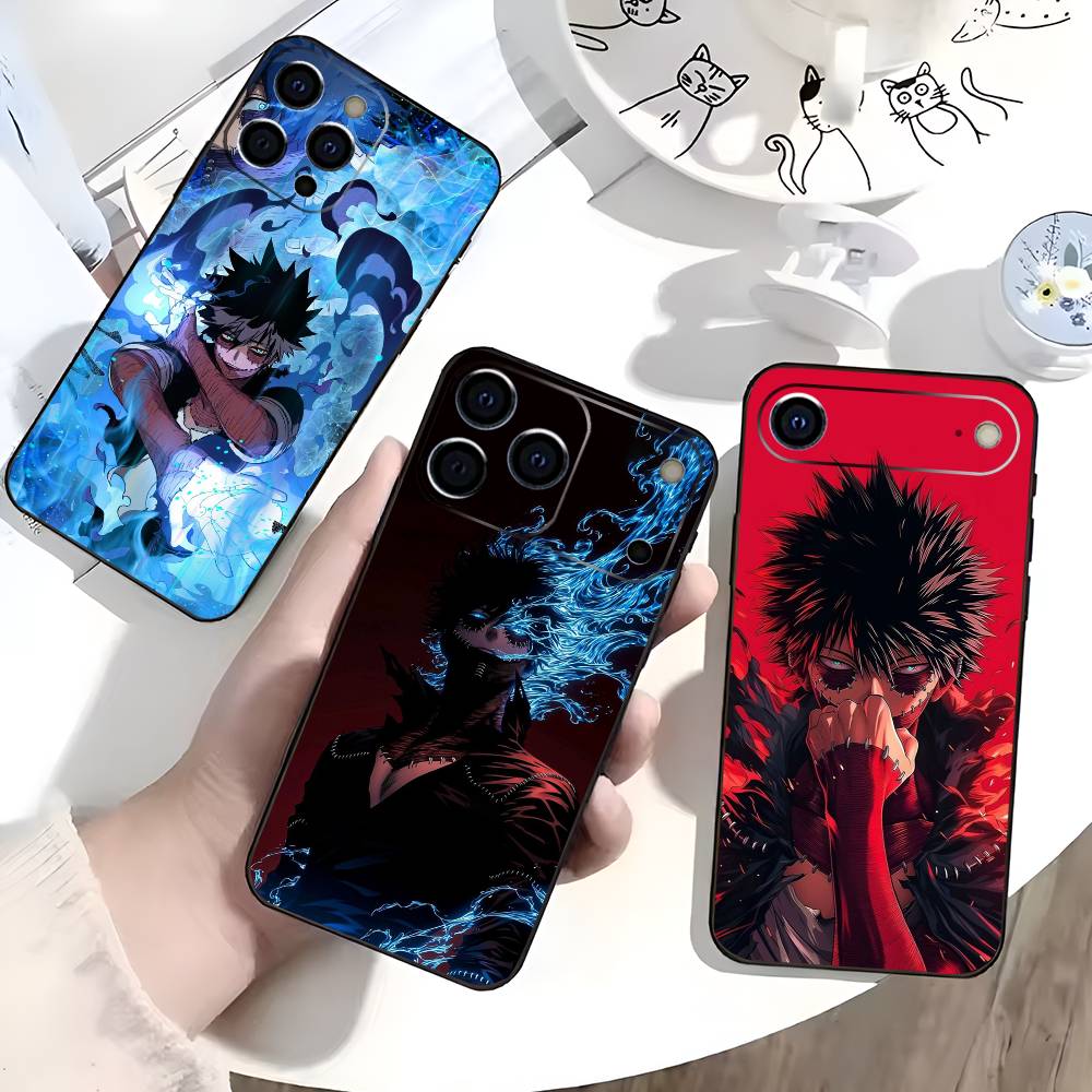 D-Dabi Blueflame T-Toya Todoroki Phone Case For iPhone 17,16,15,14,13,12,11 Plus,Pro Max,XS,Soft Silicone Black Cover