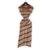 Chic summer new high-end retro polo collar sleeveless waist slim slanted striped knitted dress