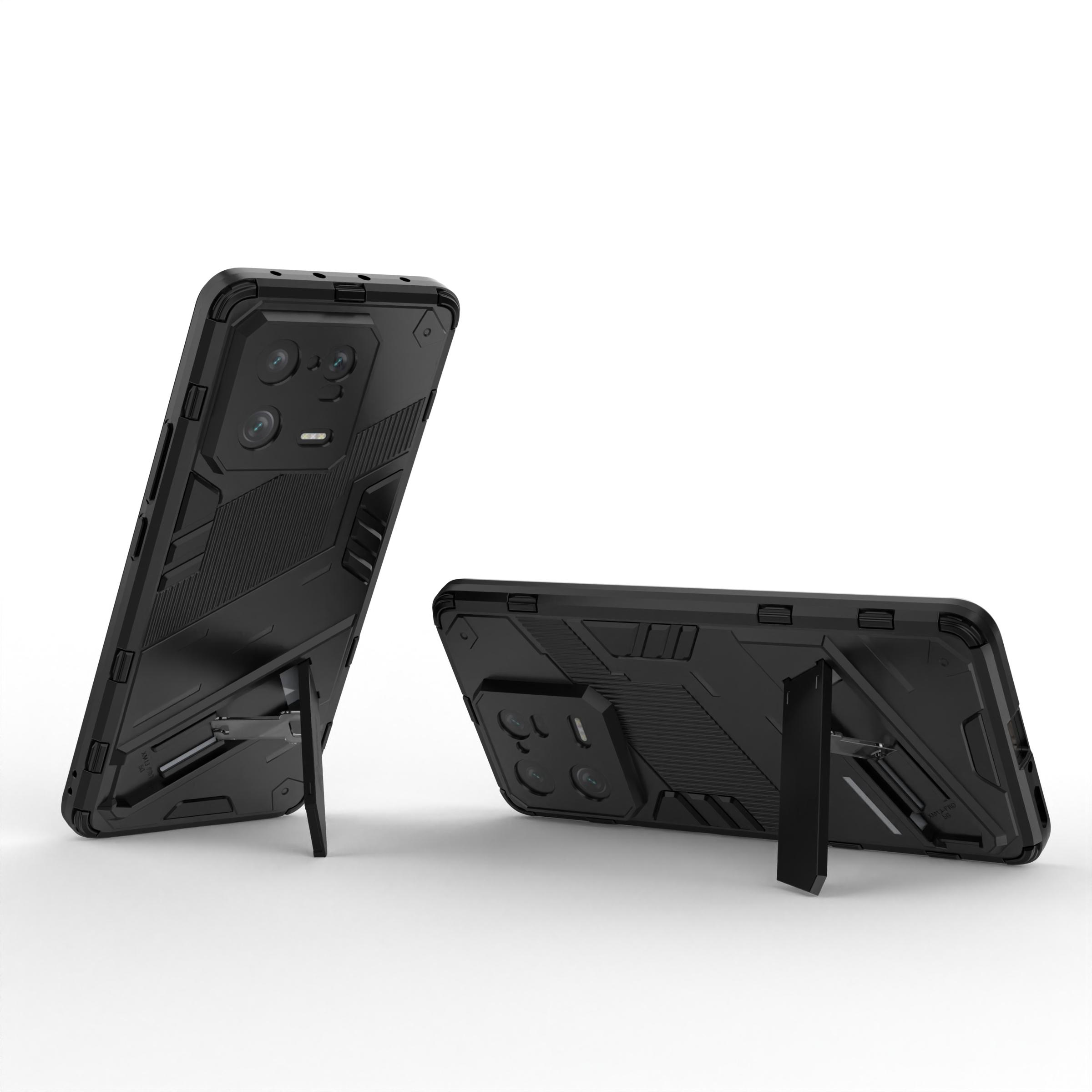 

Kickstand Phone Cover for Xiaomi 13 Pro 5G,Hard PC Soft TPU Shock Absorption Protective Case Black