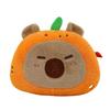 Cartoon Fruit Capybara Plush Toys for Girls' Bedside Strawberry Cabbage Pillow Birthday Gift Home Decoration