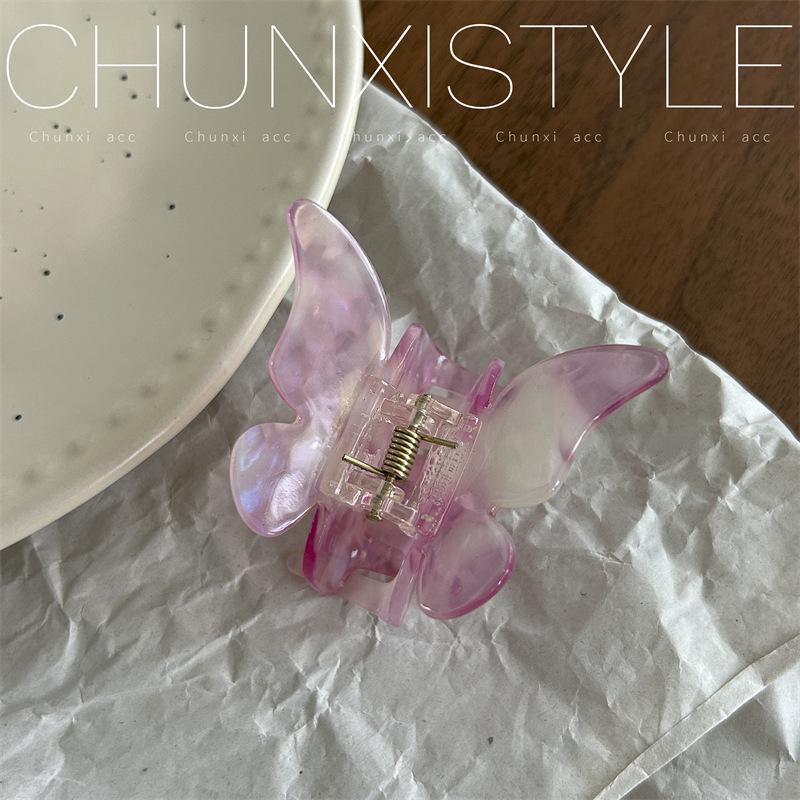 Elegant French Acetate Butterfly Hair Clip - Romantic Headdress for Women, Spring/Summer Accessories