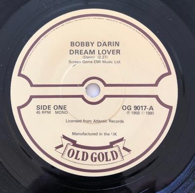 7inch Record BOBBY DARIN - Dream Lover OG9017 Old Gold UK Rock Used