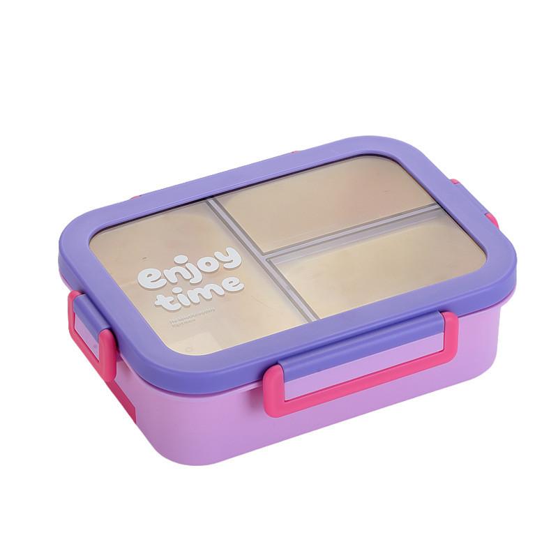 Bento Box With Dividers And Sealed Compartments For Office And School Use