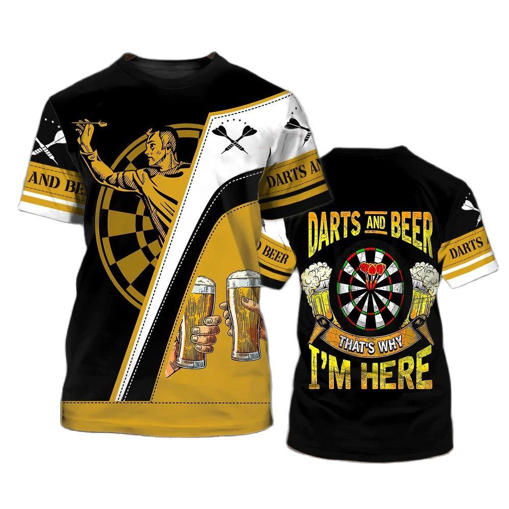 

Футболка с принтом дротика и круглой мишенью для мужчин, модный тренд, спортивные топы с коротким рукавом в стиле хип-хоп в стиле Харадзюку, повседневный пуловер с круглым вырезом