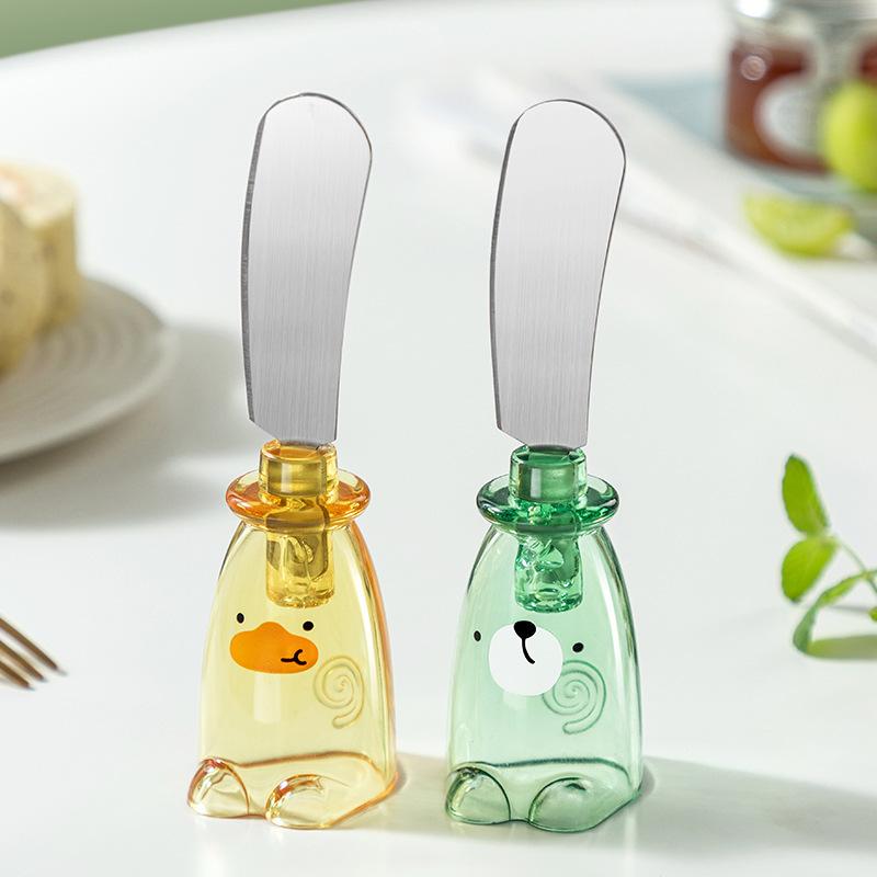 Cute Stainless Steel Butter Knife, Butter Knife, Cheese Dessert Spreading Knife, Jam Spreading Knife, Stand Up Small Spatula