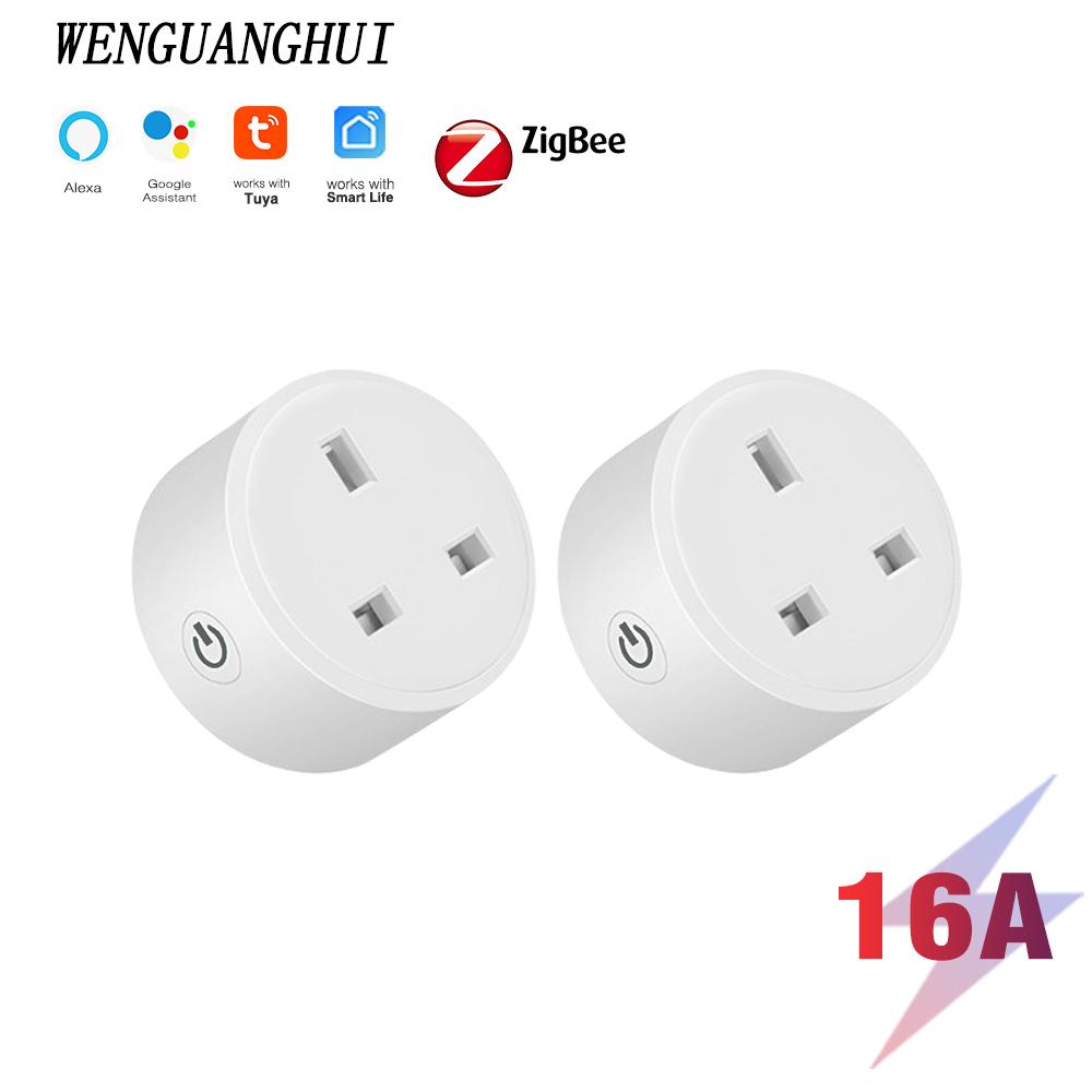 Tuya Zigbee Smart Socket Wifi Uk Plug Realizes Whole-house Intelligence By Zigbee Hub Gateway Control Supports Google Home Alexa