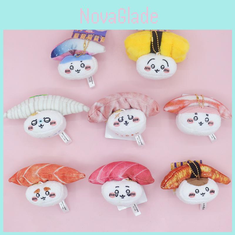 Adorable Tokyo Gii Kawa Plush Sushi Rice Ball Keychain With Cute Animal Designs