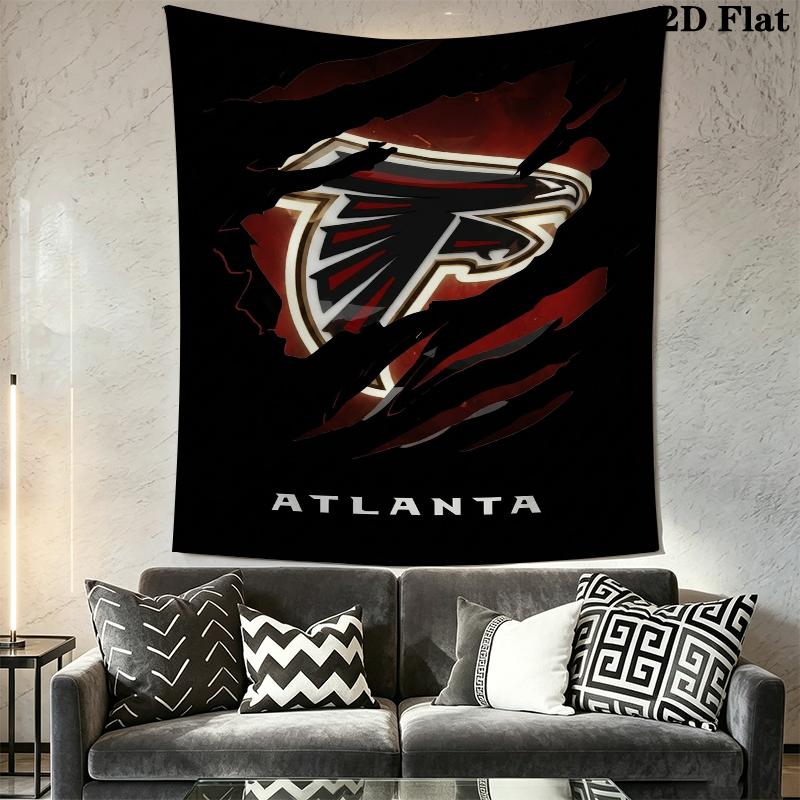 Atlanta Falcons Wall Tapestry Aesthetic Wall Hanging Printed Fabric Blanket Decorative Tapestries for Bedroom Living Room Home Decor