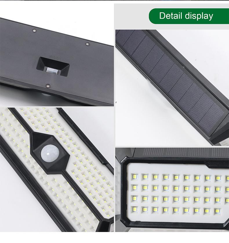 Solar Lamp LED Outdoor IP65 Waterproof Lights Working Mode Adjustable Motion Sensor Wall Lamps for Yard Garden External Lighting