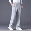 Men's Plus Size Loose Fit Sports Pants - Winter Velvet, Straight Cut, Casual Wear