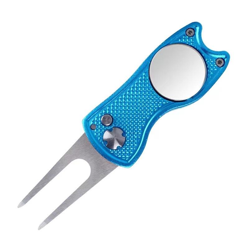 Golf Divot Tool Portable Design with Ball Marker Ideal for Outdoor Golfing