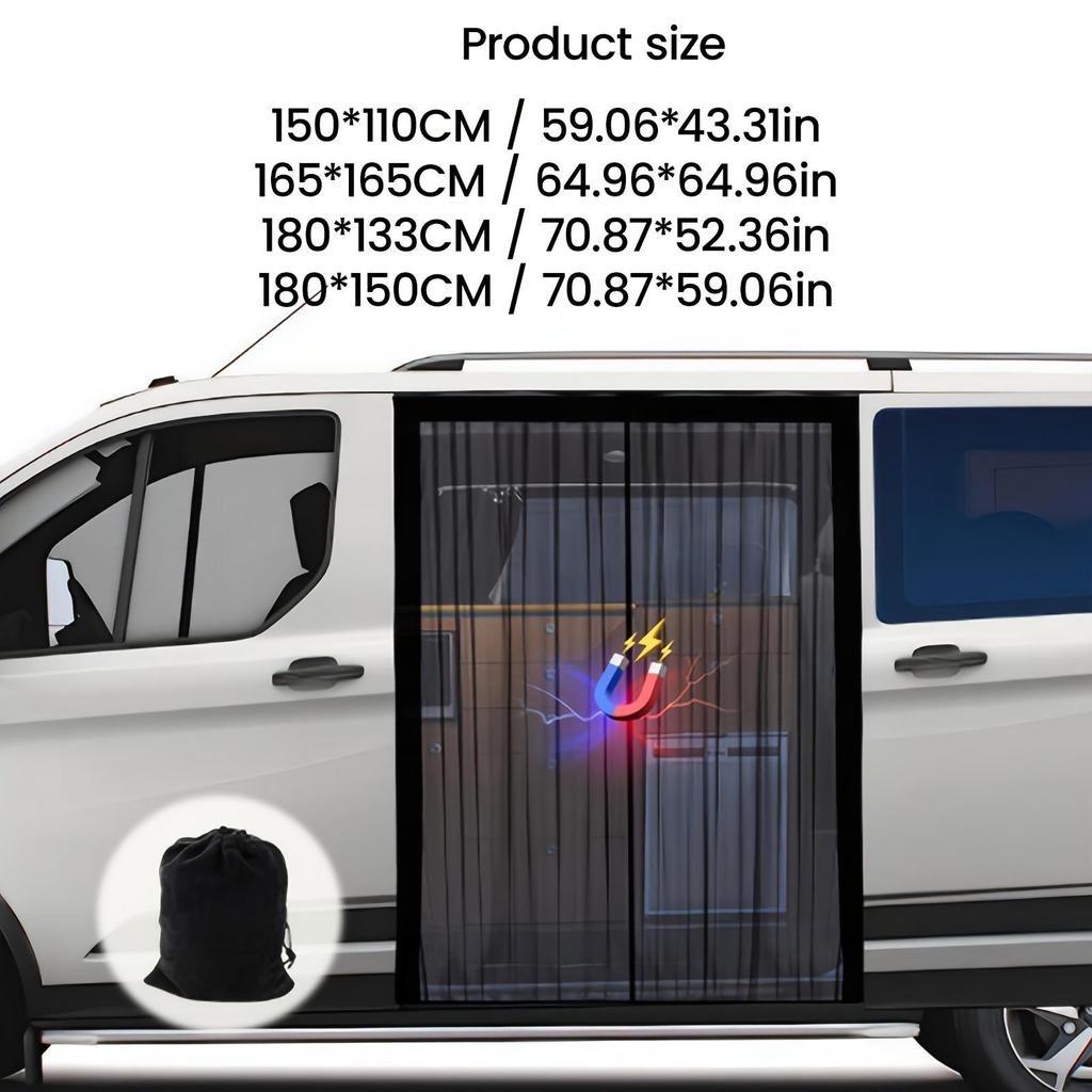 Magnetischer Sonnenschutz und Moskitonetz für Wohnmobile: Heckklappen-Insektenschutz, Sonnenschutz, Wärmeisolierung, Atmungsaktiv