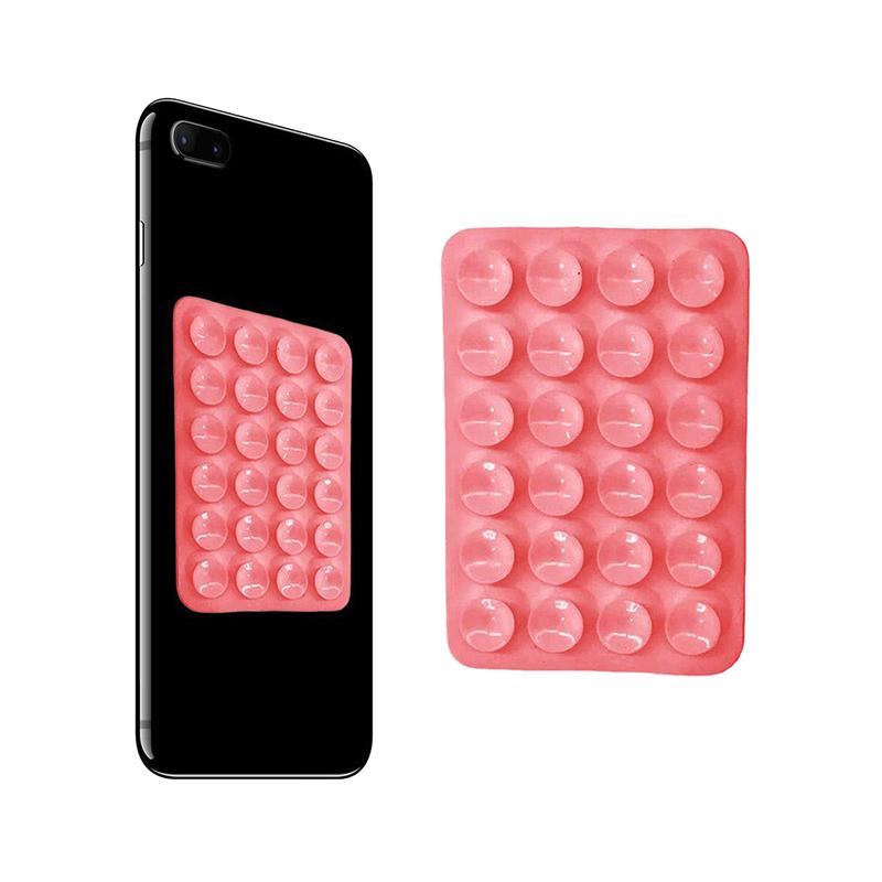 Double Side Silicone Suction Pad For Mobile Phone Fixture Suction Cup Backed Adhesive Silicone Rubber Sucker Pad For Fixed Pad