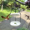 Large Capacity Bird Feeding Dish Convenient Bird Water Bowl Bird Tray Platform Feeder  Garden