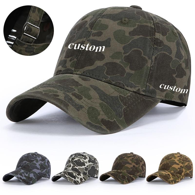 Custom Outdoor Camouflage Tactical Hat For Men Women Vintage Washed Cotton Trucker Caps Summer Casual Baseball Cap Gorras