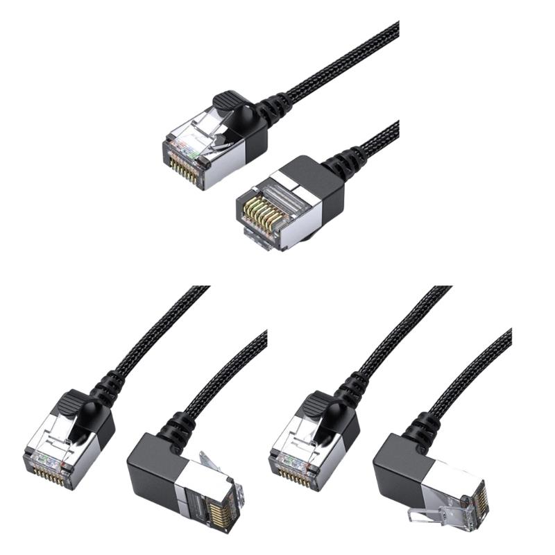 Space Saving Cat6 Ethernet Cable RJ45 10Gpbs Transmission Short Connector for Computer Broadband Router Accessories