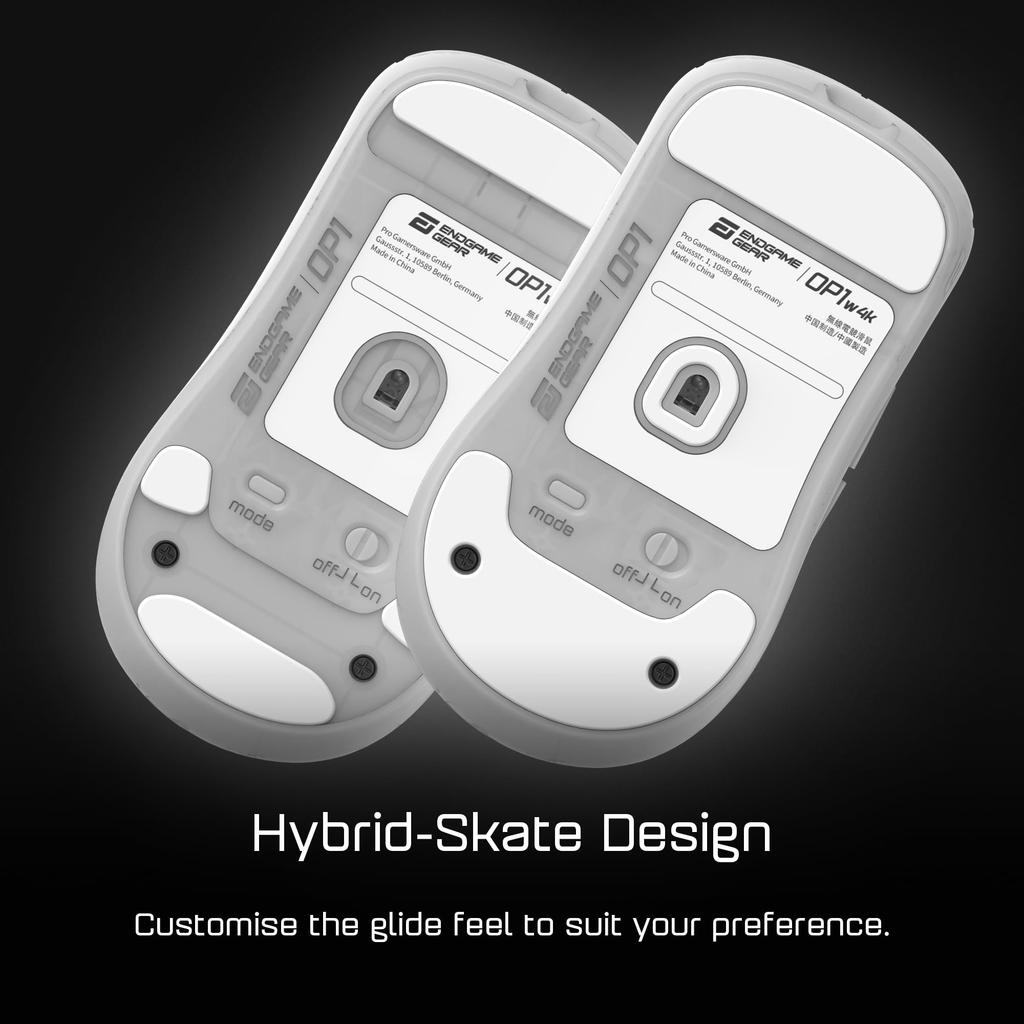 Endgame Gear OP1w 4K Wireless Gaming 4000Hz Polling Kailh GX PixArt PAW3395 White Frost Mouse, Rate, Switches, Sensor, (EGG-OP1W4K-WF)