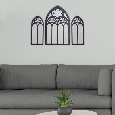 3 Pieces Gothic Mirrors Wall Decor,Decorative Arched Mirrors,Vanity Mirror Tiny for
