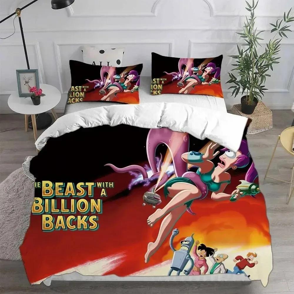 Cartoon Futurama Duvet Cover Pillowcase Bedding Set Adult Boy Girl Bedroom Decoration Children Single Double Large Size