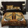 Ancient Egyptian Pharaoh Quilt Set Three-Piece High Definition Digital Printing Duvet Set Bedding