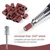 210pcs Sanding Cap Bands #180#120#80 Grit Nail Drill Grinding Bit Files Pedicure Tool Set for Grit Gel Nail Polish Removal