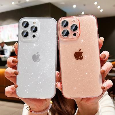 Luxury Bling Glitter Clear Case For iPhone 17Air 16 15 14 Pro Max 13 12 11 X XR XS 14 Plus 7 8 Transprent Soft Acrylic Cover