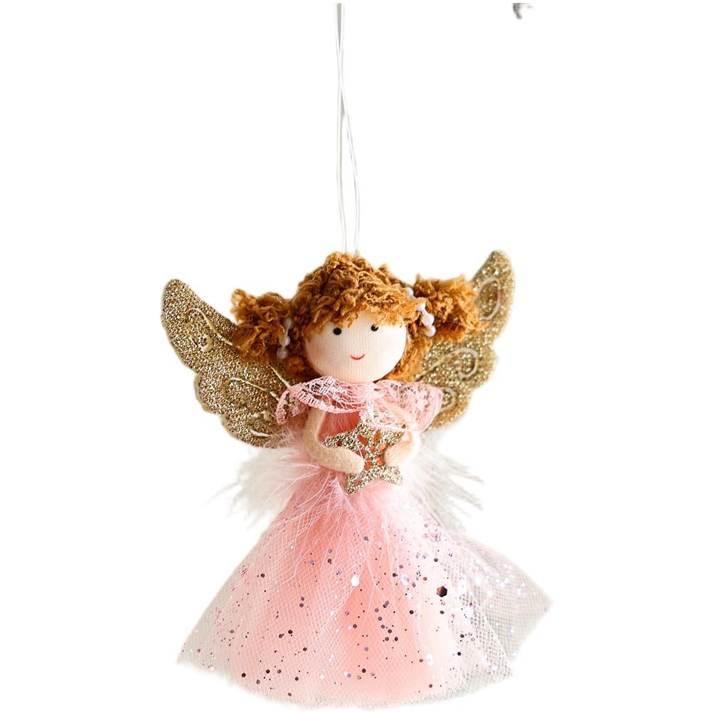 Holiday Decoration Christmas Angel Doll Christmas Decoration Adorable Design Festive Atmosphere Lightweight Design