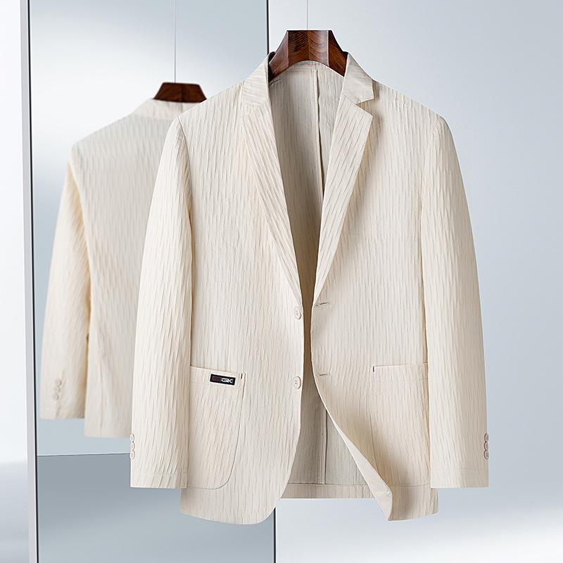 Spring and Summer Thin Light Luxury Business Single West Middle-aged and Young People Solid Color Micro-elastic Suit Jacket Tide