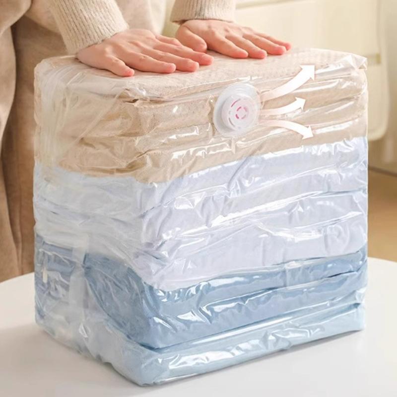 Vacuum Bags Large No Need Pump Plastic Storage Bags For Storing Clothes Blankets Compression Empty Bag Travel Accessories
