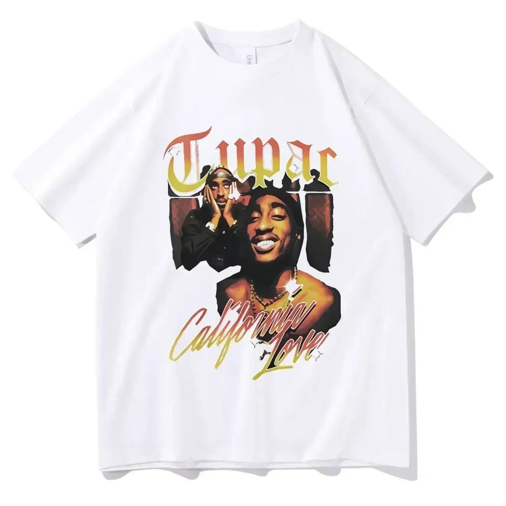 2026 Summer New Fashion Tshirt Rapper Tupac Tops Hip Hop Streetwear Tshirt Unisexs Unisexs Clothing T Shirt