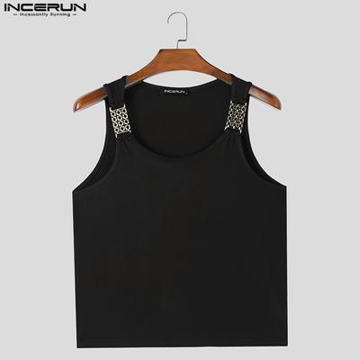 Καλοκαιρινό ανδρικό αμάνικο λουράκι Skinny Tanks Casual κοντά μπλουζάκια