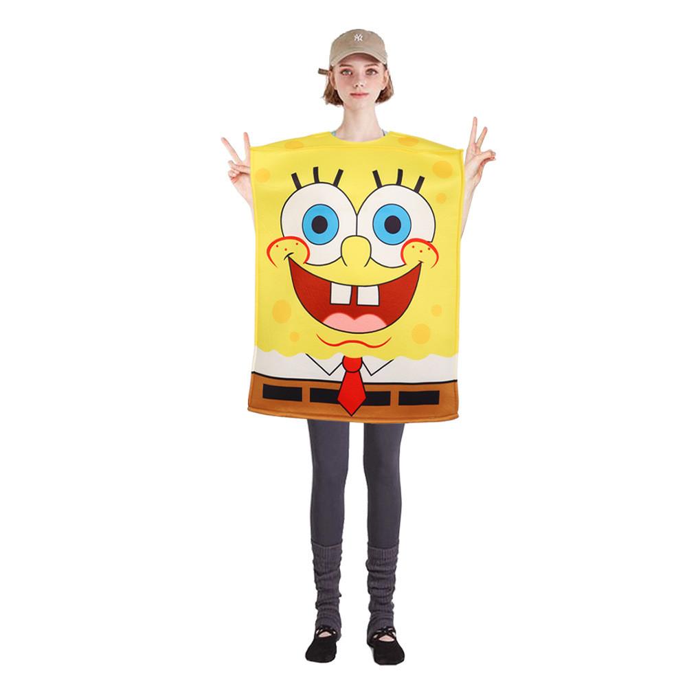 Spongebob Squarepants Adult Polyester Cosplay Suit For Halloween And Roleplay Special Characters Included